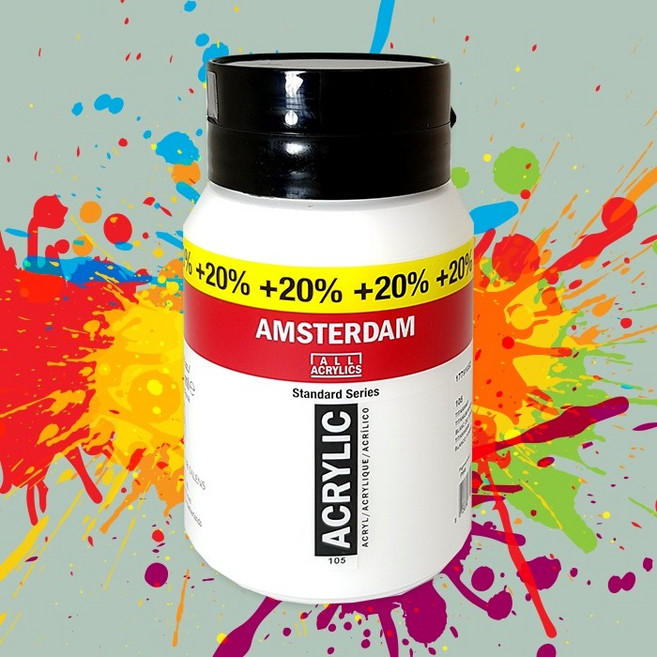 암스테르담 아크릴물감 티타늄화이트 대용량, 600ml, 1개