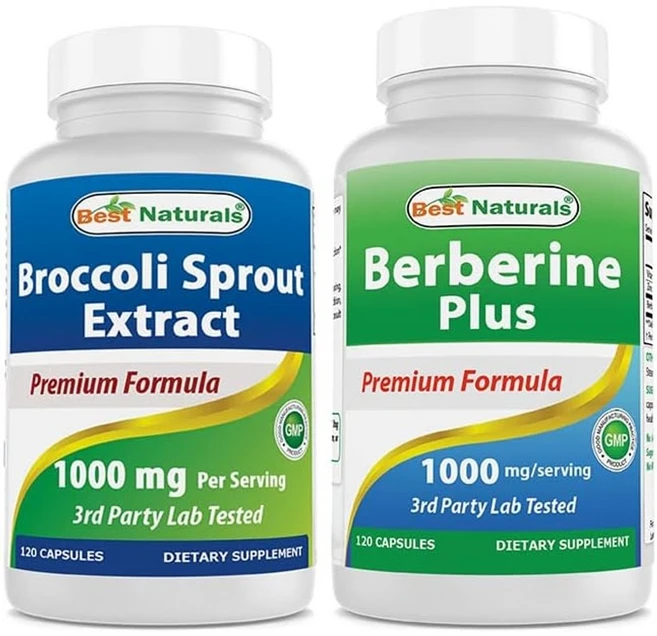 브로콜리 새싹 4배 추출물 1000mg 베르베린 고함량 120캡슐 60일분 Broccol, 브로콜리 새싹 추출물 1000mg  베르베린, 120정, 1개 - 쿠팡