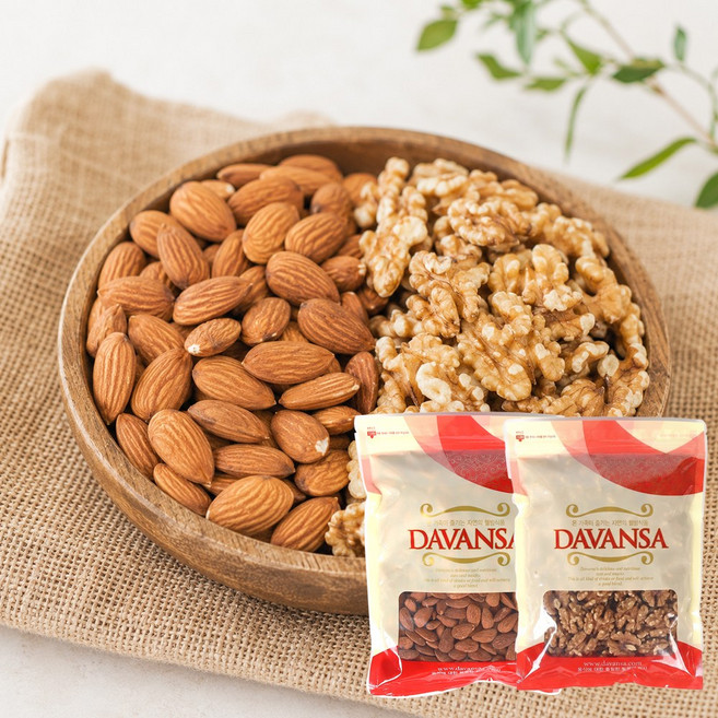 다맘 구운아몬드500g+호두500g, 1세트, 1kg