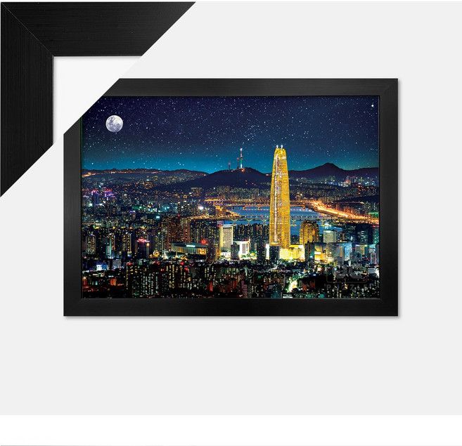 1000피스 풍경 직소퍼즐 서울의 야경 알록 AL3025, 퍼즐+우드블랙 직소퍼즐액자포함, 1세트