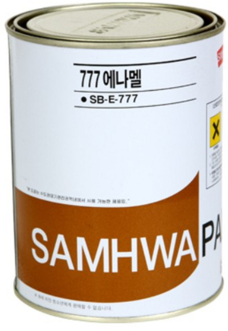 삼화페인트 유성페인트 목재/철재용 777에나멜, 백색 유광, 1L, 1개