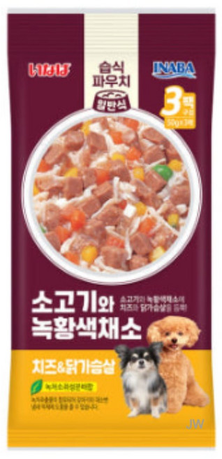 이나바 강아지 파우치, MIX (닭+소+치즈+채소), 180g, 8개