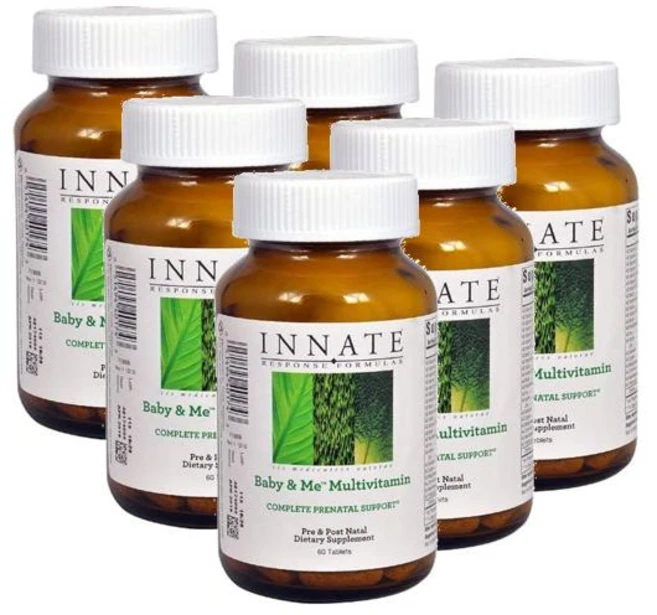 이네이트 베이비 앤 미 멀티비타민 임산부용 INNATE Response Formulas Baby and Me Multivitamin, 6개, 60정 - 쿠팡
