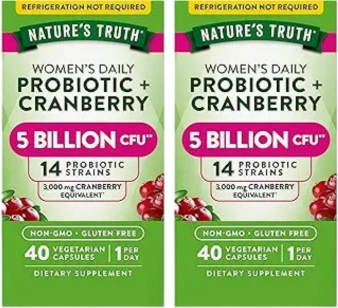 네이처스 트루스 여성용 프로바이오틱 + 크랜베리 베지 캡슐 40정 2 SET, 1개 - 쿠팡