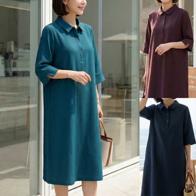 [엄마옷 로즈맘] 송해카라풍기포인견원피스