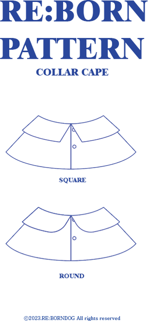 강아지옷 패턴 강아지옷 도안 카라 케이프 패턴(카라 두가지모양), 1개