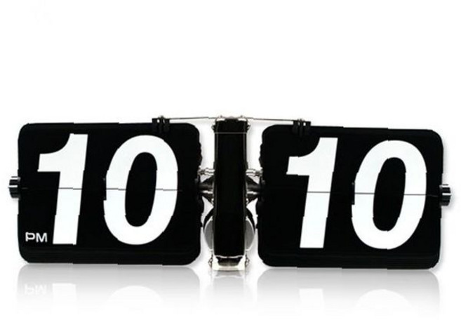 대형 플립 벽시계 인테리어 거실 사무실 카페, 화이트