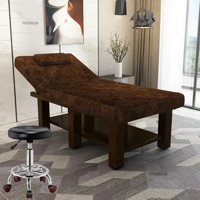 태국 전문 마사지 테이블 고급 뷰티 타투 스파 얼굴 침대 금속 조절 가능 편안한 살롱, 02 style5-190x80-stool