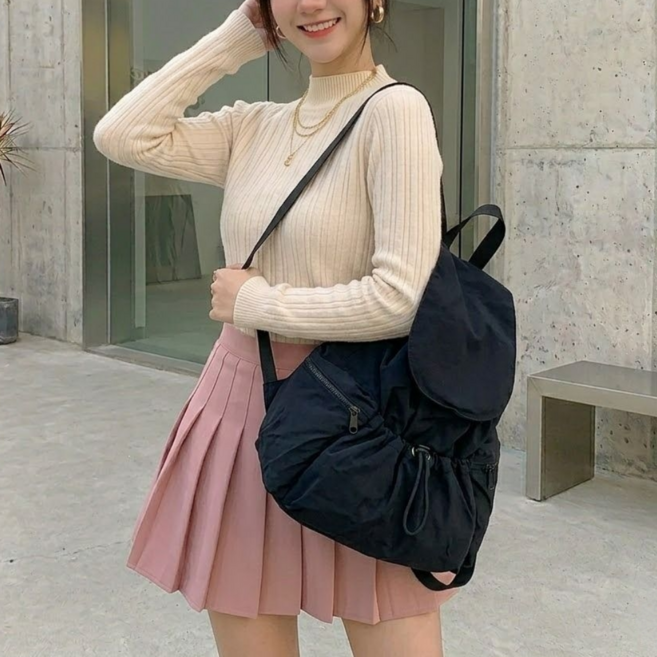 대용량 초경량 백팩 기저귀가방 방수, 블랙