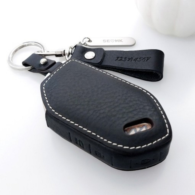 이지스오토랩 2025 신형 카니발 쏘렌토 K8 K5 스포티지 키케이스 셀토스 호환, 7버튼 (블랙)