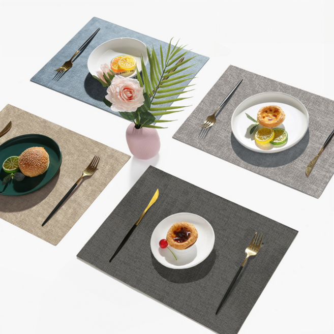 엘빈리빙 파스텔 사각 양면 식탁매트 4p 세트, 1세트, B set, 43*30cm