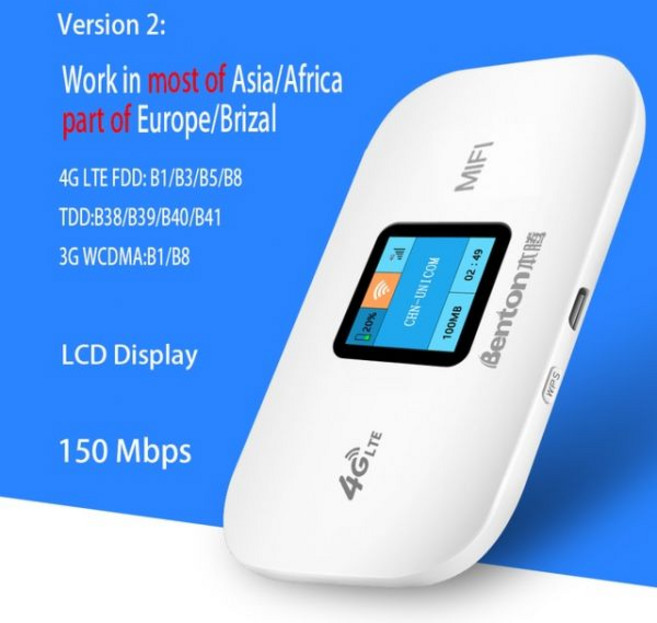 3G 4G Lte 한국 무선 포켓 와이파이 동글 에그 포켓 타입 C 충전기 KT SK Sim 카드사용, 3000mAh_Version2