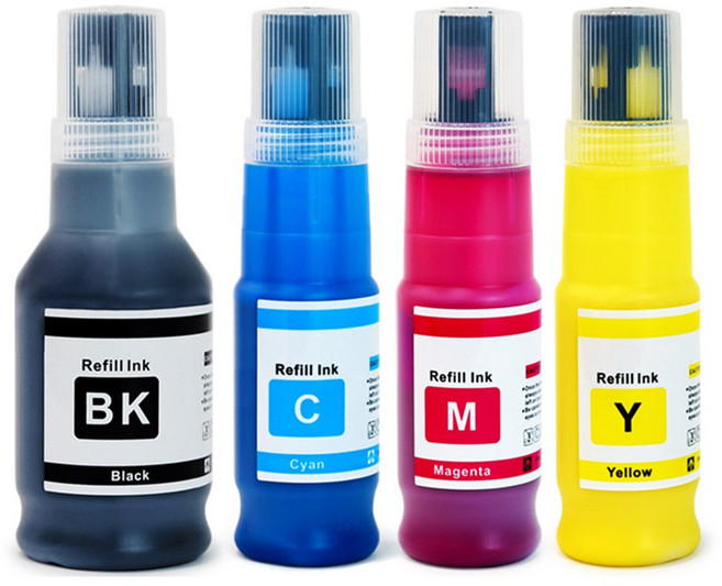 모노테크 캐논 호환잉크 세트 GI-95, 1세트, 검정+파랑+빨강+노랑