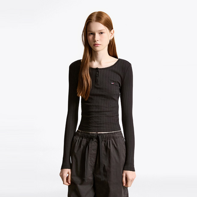 타미힐피거 슬림 립 롱 슬리브 (T32F7TTO44TWT1BDS)