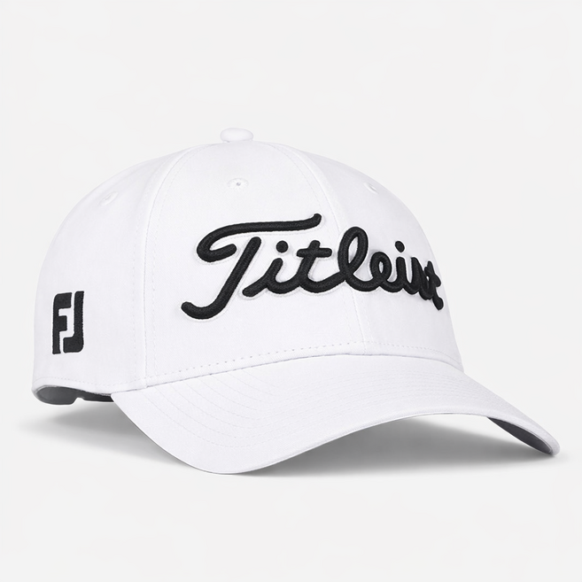 타이틀리스트 2025 투어 퍼포먼스 모자 TH25ATPA, 화이트 블랙, 1개
