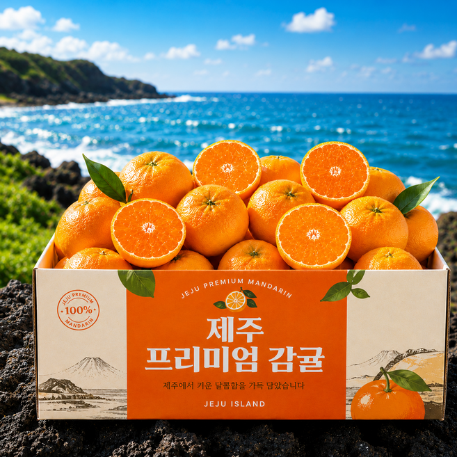[100박스한정특가] 재구매율1위 꿀당도 제주 감귤, 1박스, 5kg(대과)