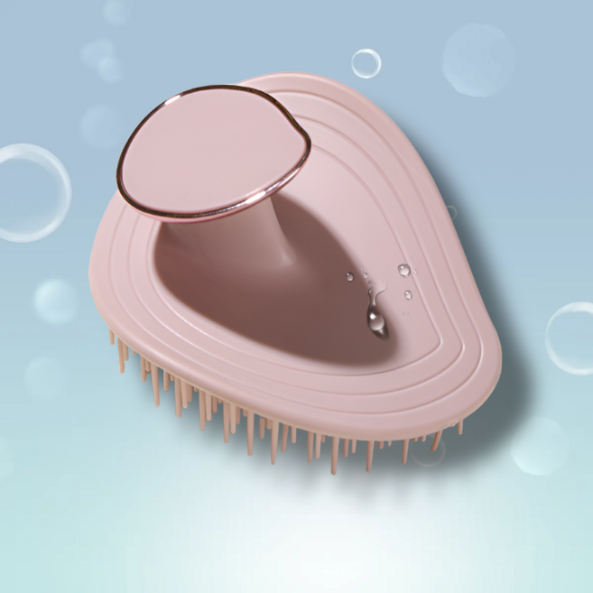 베라룩 두피마사지 샴푸브러쉬 실리콘 두피세정, 1개, 핑크