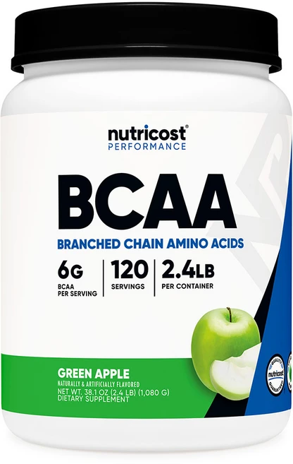 뉴트리코스트 BCAA 파우더 그린애플맛 120회분 1병, 1.08kg, 1개 - 쿠팡