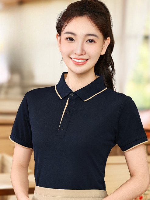 홀유니폼 호텔 서빙 카페 여름 반팔 카라티 식당 레스토랑 직원 위생복