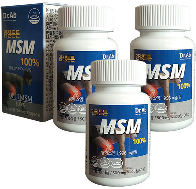 닥터아브 관절튼튼 MSM 100%, 120정, 3개