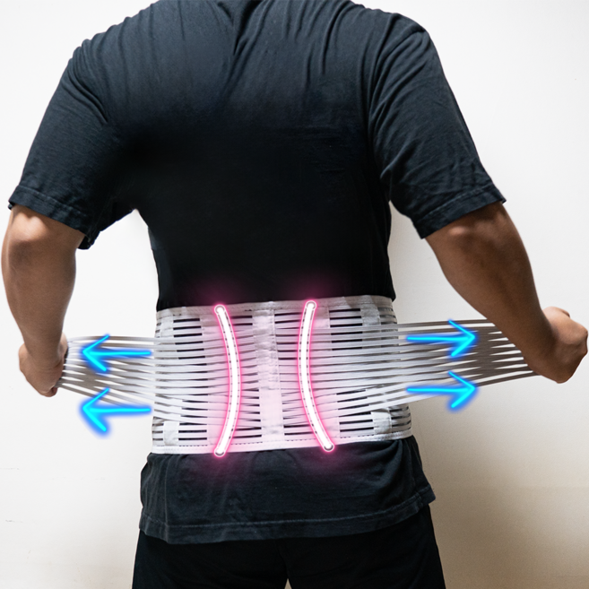 메디닥 쿨메쉬 고탄력 허리보호대, 그레이, 1개