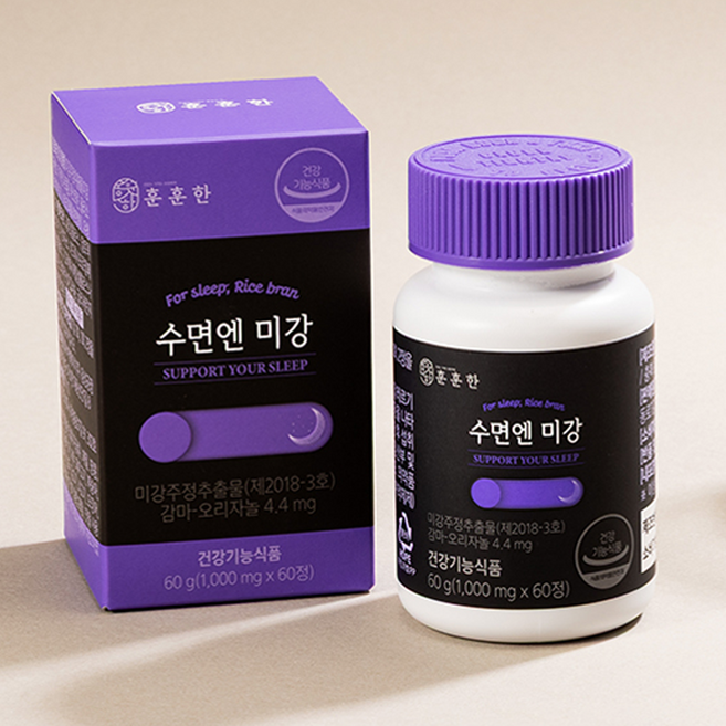 수면엔 미강 주정 감마오리자놀 1000mg 60정, 1개