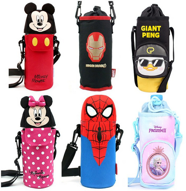 키즈노리 21년 물통주머니 모음 유아동 물병가방 초등학생 입학 선물 준비물, 10_겨울왕국2 코코 물병가방_눈꽃(블루), 1개