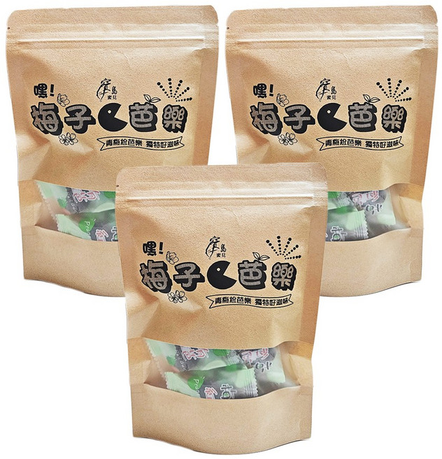寶島蜜見 梅子咬芭樂 綜合果乾 80克, 80g, 3個