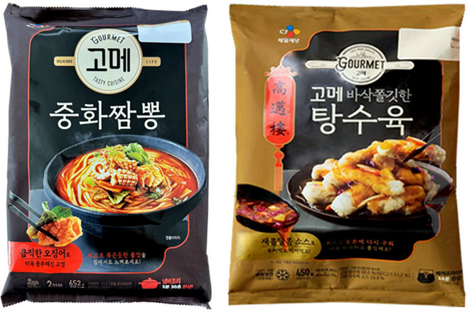 CJ고메 중화짬뽕 652g x2개+탕수육 450g x1개34883579, 1세트