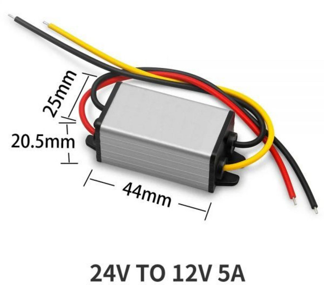 24V to 12V 컨버터 스텝 다운 12V 방수 모듈 DC 1A-5A 벅 모델, [05] secondary set, [01] 24V, [01] 12V, 1개, 05 24V TO 12V 5A_01 24V_01 12V