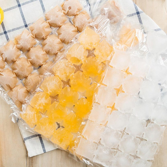 밀봉이 가능해 위생적인 뜯어쓰는 일회용 비닐 얼음틀, 1개