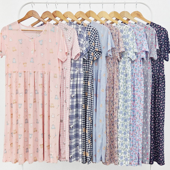 제이지몰 여름 쿨 냉장고 원피스 잠옷 시원한 아이스 홈웨어 빅사이즈 임산부 파자마