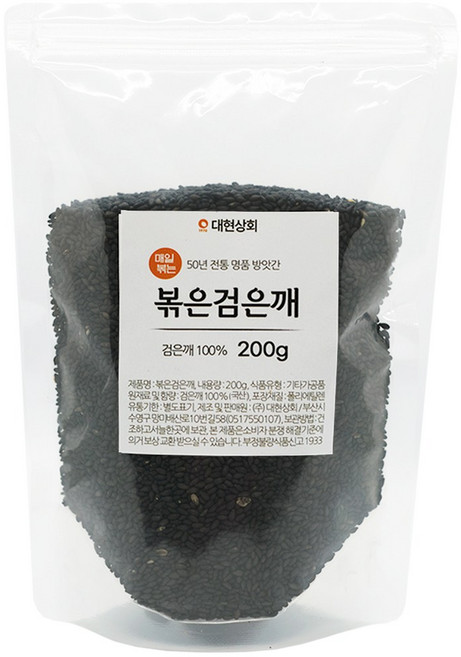 50년전통대현상회 국산 볶은 검은깨, 200g, 1개