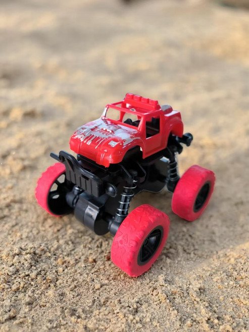 DFMEI 慣性越野車玩具超耐摔攀爬車模型兒童四驅車男孩玩具車寶寶小汽車, 1個, 慣性四驅車【紅】 ●:如圖