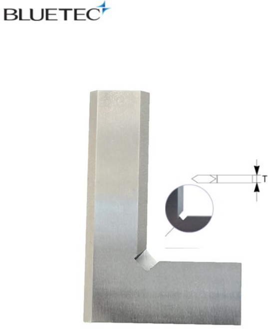 양날형 직각자 직각부 홈 가공 자체 검사품 탄소공구강 50x75x20mm 5T, 1개