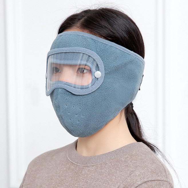 얼굴 방한 마스크 겨울 안면 보온 스키장 라이딩 오토바이, 1개, 블루