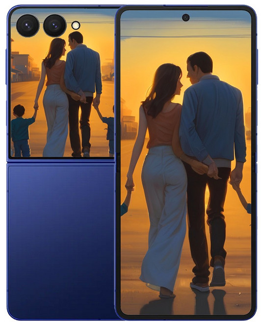 삼성전자 갤럭시 Z 플립7, 256GB, 블루 5G