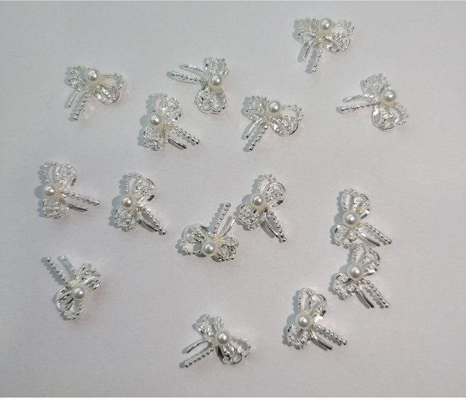 진주리본 네일파츠(5개입), 1개, 리본