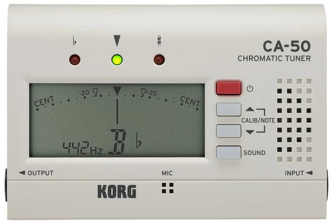 昕欣樂器 KORG 調音器 吉他/小提琴/管樂適用 高精度液晶顯示 可調校準值, 1個, CA50
