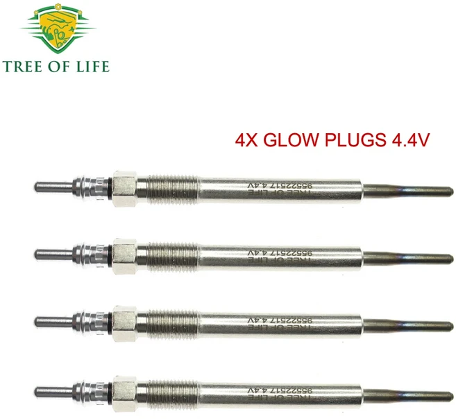 4X 글로우 플러그 4.4V 1.3 D 피아트 500 푼토 도블로 아이디어 팬다 란치아 이피스톤 머사 알파 로메오 멀, 01 4PCS