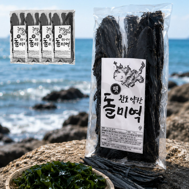 [인포벨]TV홈쇼핑정품 애드크로스 생일 산후조리 임산부 미역 미역국 완도약산 햇 돌미역 산모선물 영양반찬, 1세트, 480g
