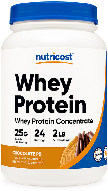 뉴트리코스트 WPC 웨이프로틴 맛있는 단백질 보충제 907g 초콜릿 피넛 버터맛 1개, 24회분