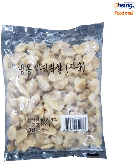 [오성식품] 바지락살100-200(자숙)200g * 3팩, 1팩