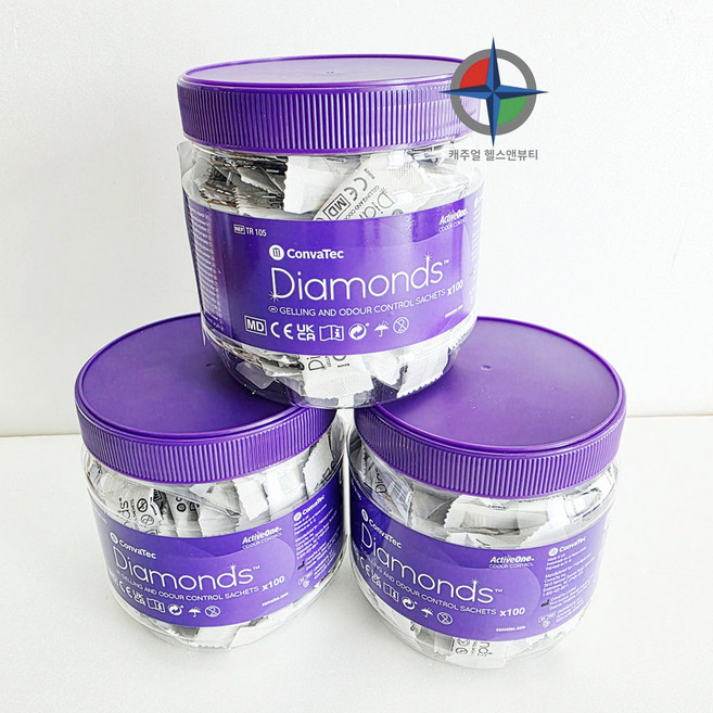 [캐주얼헬스] 콘바텍 다이아몬드 겔링 냄새제거 대변응고 420791 1통 (100개) -알콜솜1매증정, 1개