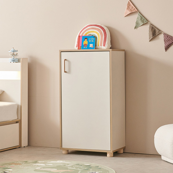 [에보니아] 아름 600 베이비 선반장, 크림화이트