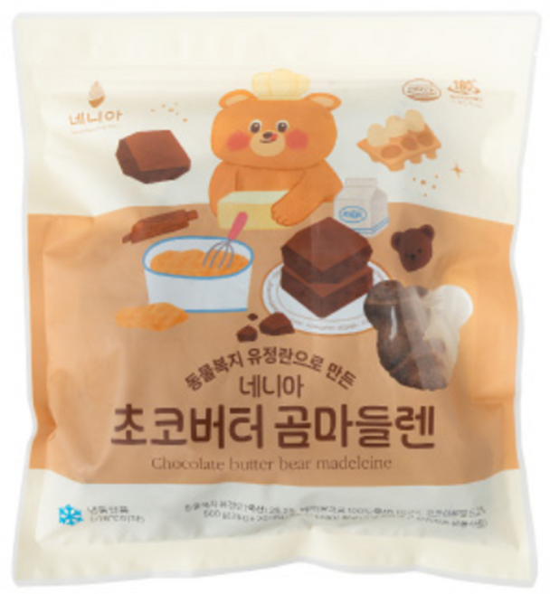 네니아 초코버터 곰마들렌 500g(25g x 20개), 500g, 1개