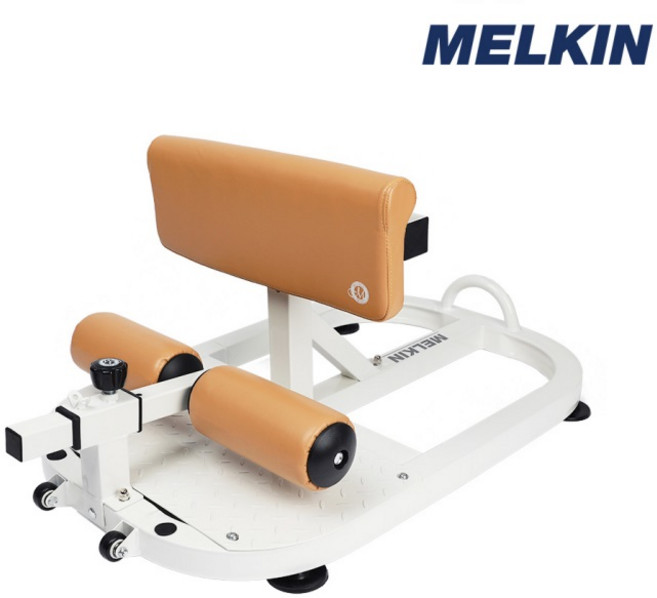 멜킨스포츠 팬덤 스쿼트 머신 하체 허벅지 힙업 홈트레이닝 운동 기구 자세, 베이지브라운