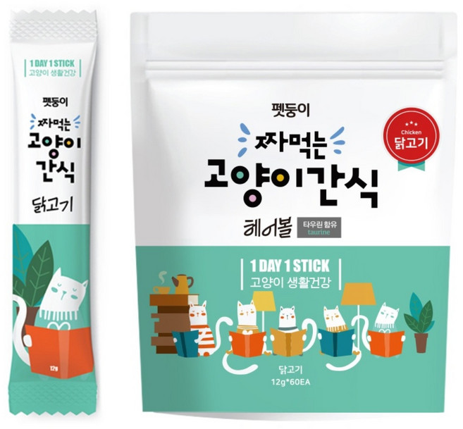 펫둥이 짜먹는 고양이 간식 3가지맛, 닭고기, 720g, 1개
