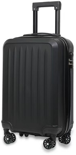 20寸旅行箱 登機行李箱 萬向輪密碼拉桿箱, 1個, 黑色20寸