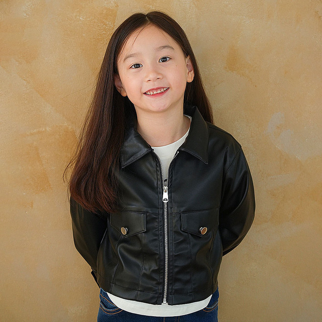 예크아이 아동용 레더자켓 점퍼